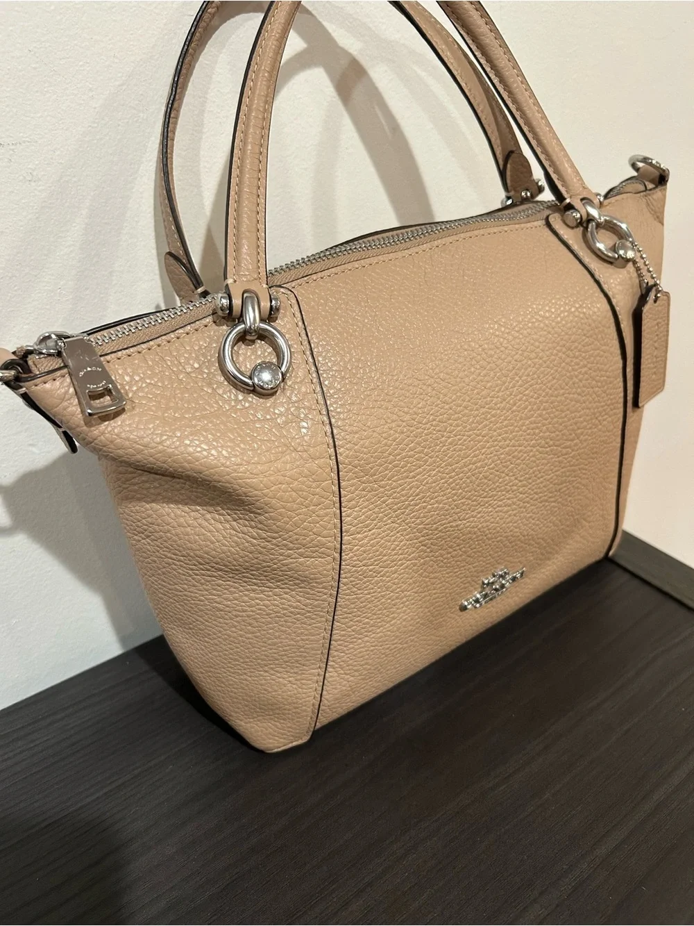 Coach Kacey Satchel Crossbody in Taupe color (Style#C6229)EUC